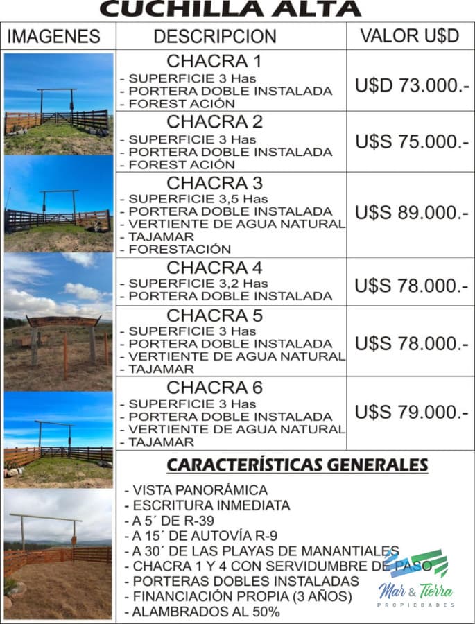 3 Has a 30 minutos de Punta, sierras, vistas y entorno natural de paz y tranquilidad