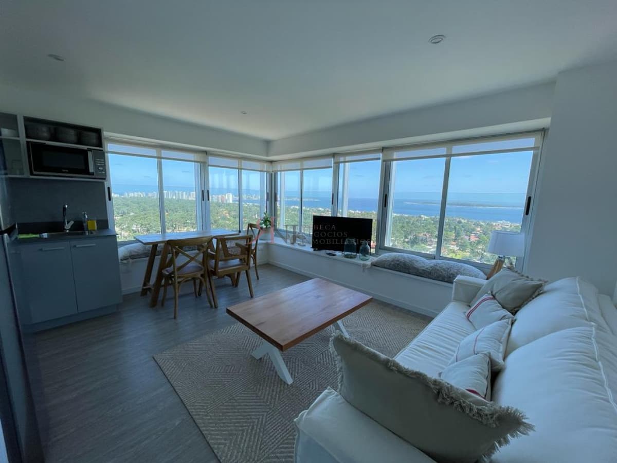 Divino apto. piso alto con muy buena vista a Playa Mansa									(ref.#111962)
