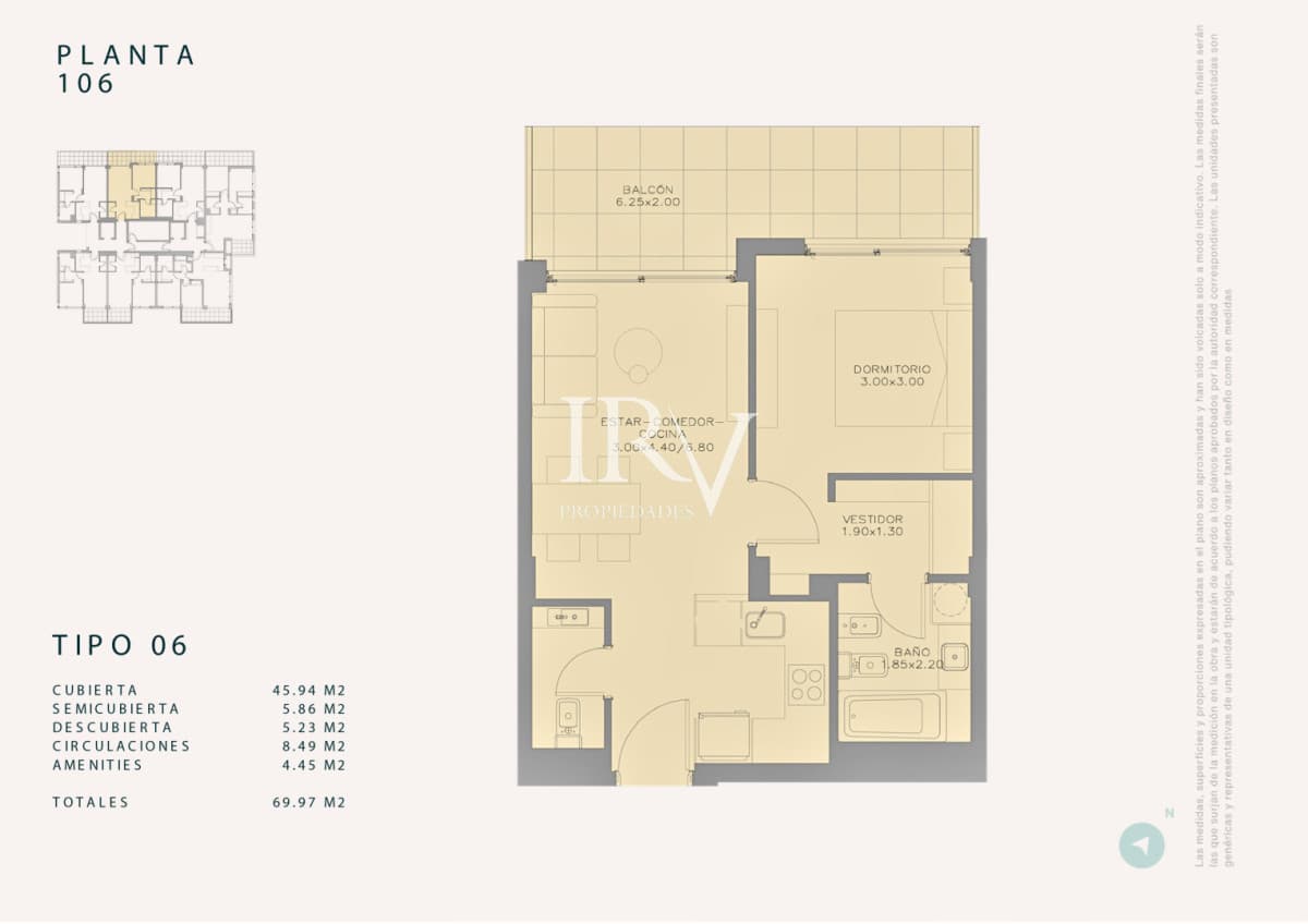 IRV PROPIEDADES Apartamento ID.1020 - Venta en Obra. Peninsula de Punta del Este. Apartamento 1 dorm con garaje