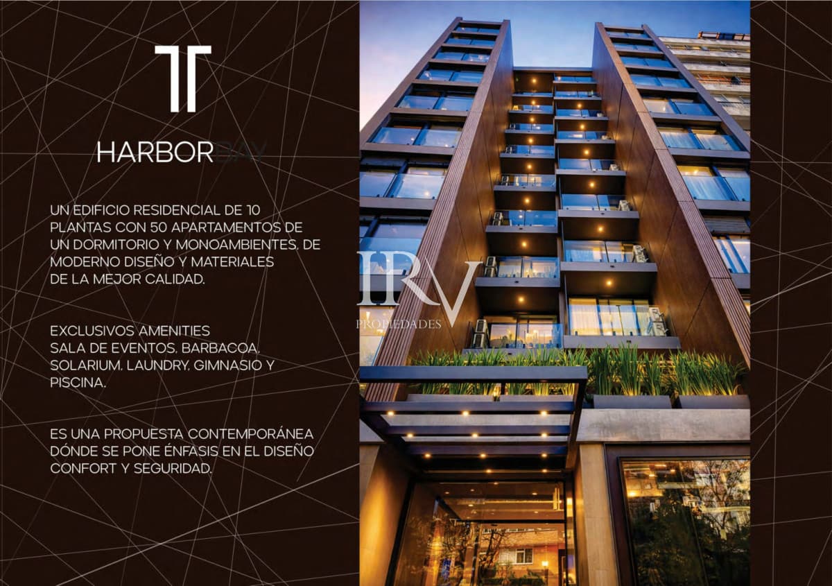 IRV PROPIEDADES Apartamento ID.537 - Apartamento a Estrenar en Pocitos - MVD   1 Dormitorio