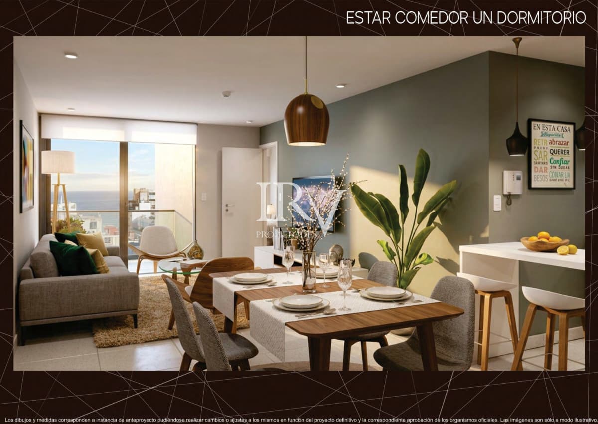 IRV PROPIEDADES Apartamento ID.536 - Apartamento a Estrenar en Pocitos, Montevideo  1 Dormitorio
