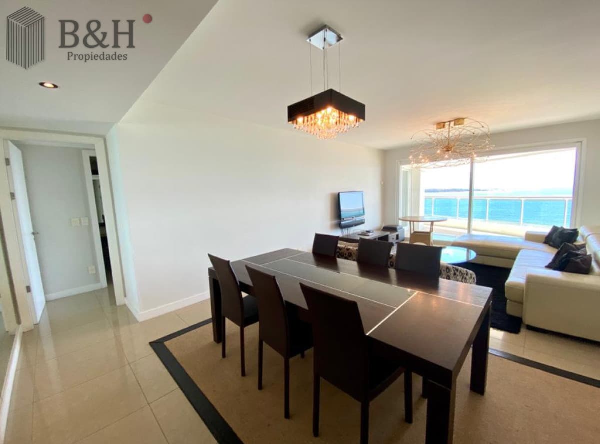 Alquiler temporario de apartamento en torre Premiun sobre playa Mansa de tres dormitorios