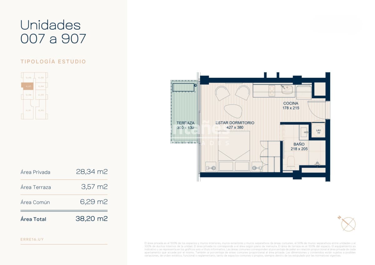 Apartamento ID.10542 - Loft urbano en el corazón de Roosevelt!!  ERRE 16