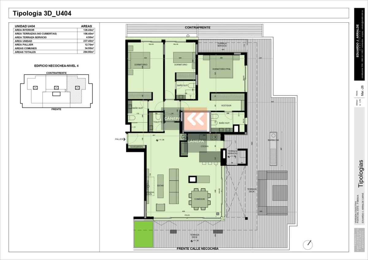Departamento Pent house de 3 suites y parrillero propio en San Rafael