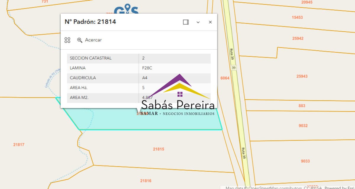Chacra ID.41659 - Venta de Chacra sobre la Ruta 39