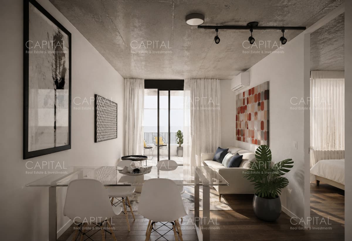 Monoambiente en venta en Cordón con terraza, gimnasio y solárium
