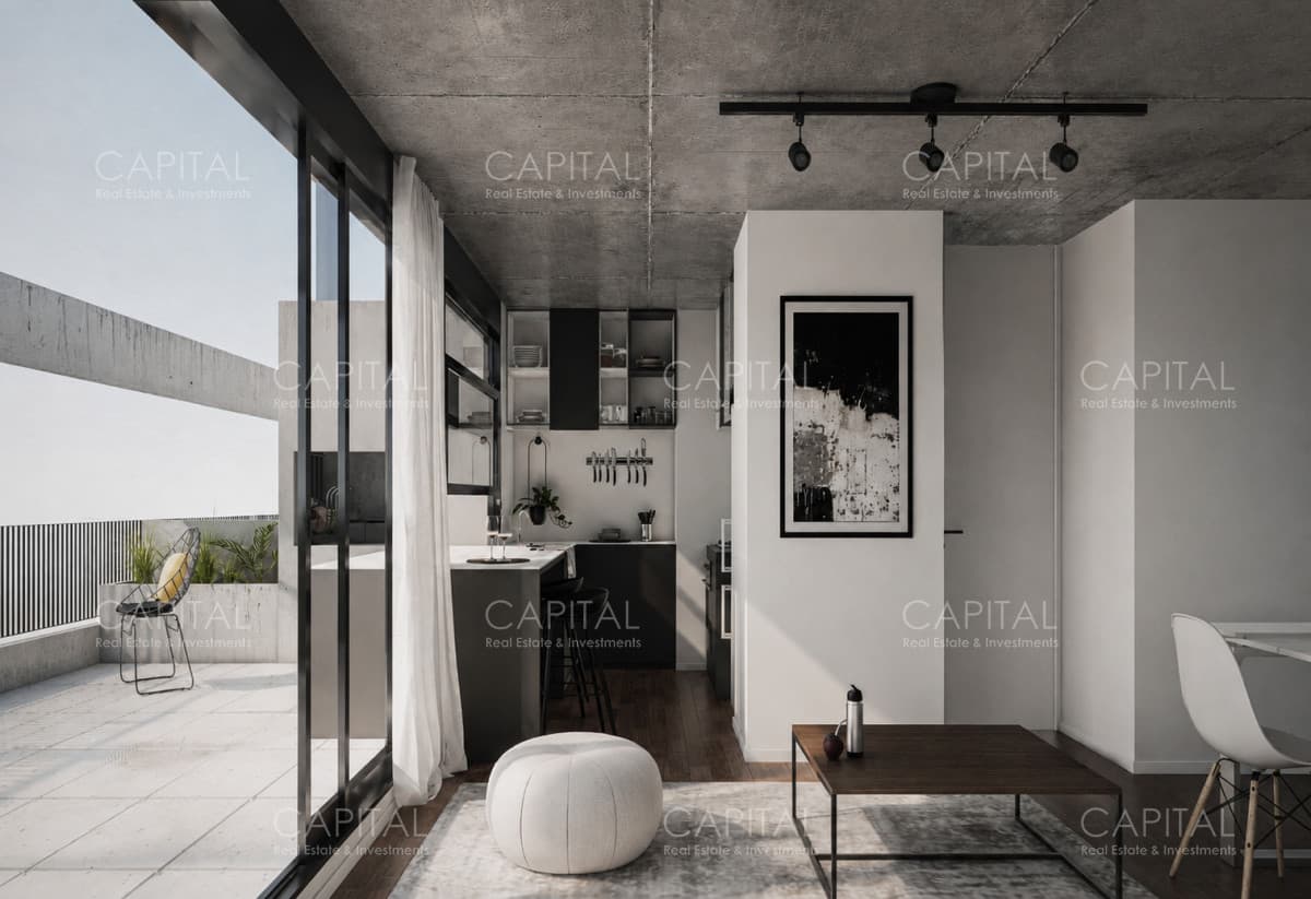 Monoambiente en venta en Cordón con terraza, gimnasio y solárium