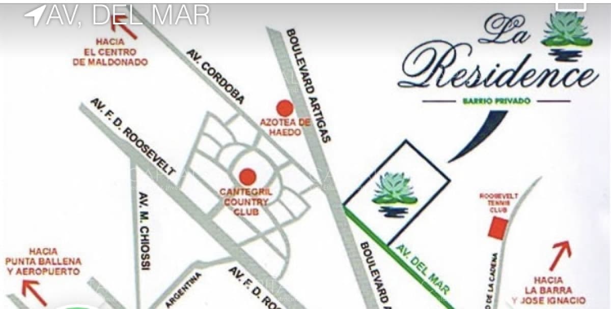Lindo terreno en venta de 772 m2 barrio Privado LA RESIDENCE, Punta del Este