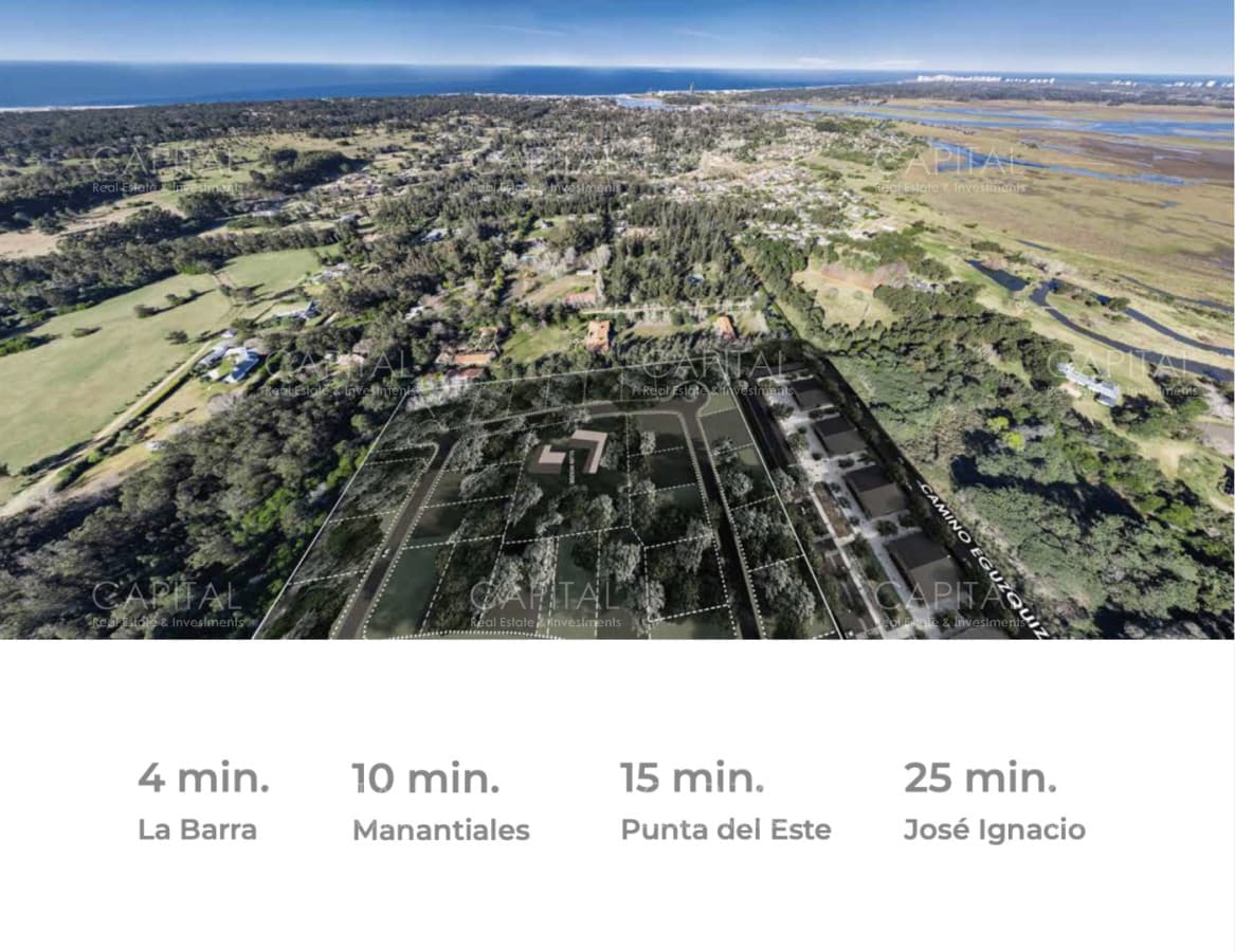 Lote en venta en barrio cerrado Estancia Miramar en Camino Eguzquiza La Barra